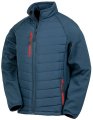 Heren Softshell Jas Result Recycled Compass Padded Navy-Rood